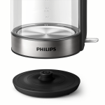 PHILIPS Kettle, Stainless Steel, 1.7L, Cordless, Black and Silver