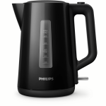 PHILIPS Kettle, Plastic, 1.7L, Cordless, Black