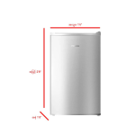 HISENSE Fridge, 92L, 2 Door Top Mount Freezer Defrost (Direct Cool)