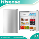 HISENSE Fridge, 92L, Single Door Defrost (Direct Cool), Silver