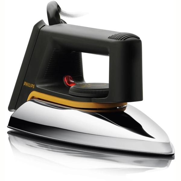 PHILIPS Dry Iron, Aluminium Soleplate, Black