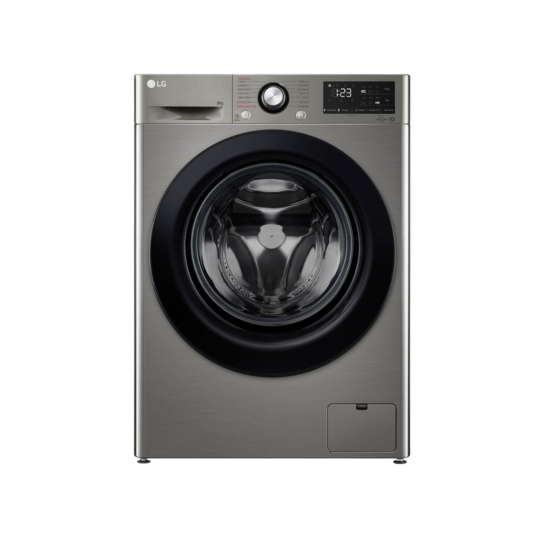 LG Washing Machine, 8kg, Full Auto Front Load Wash Only,VCM Grey