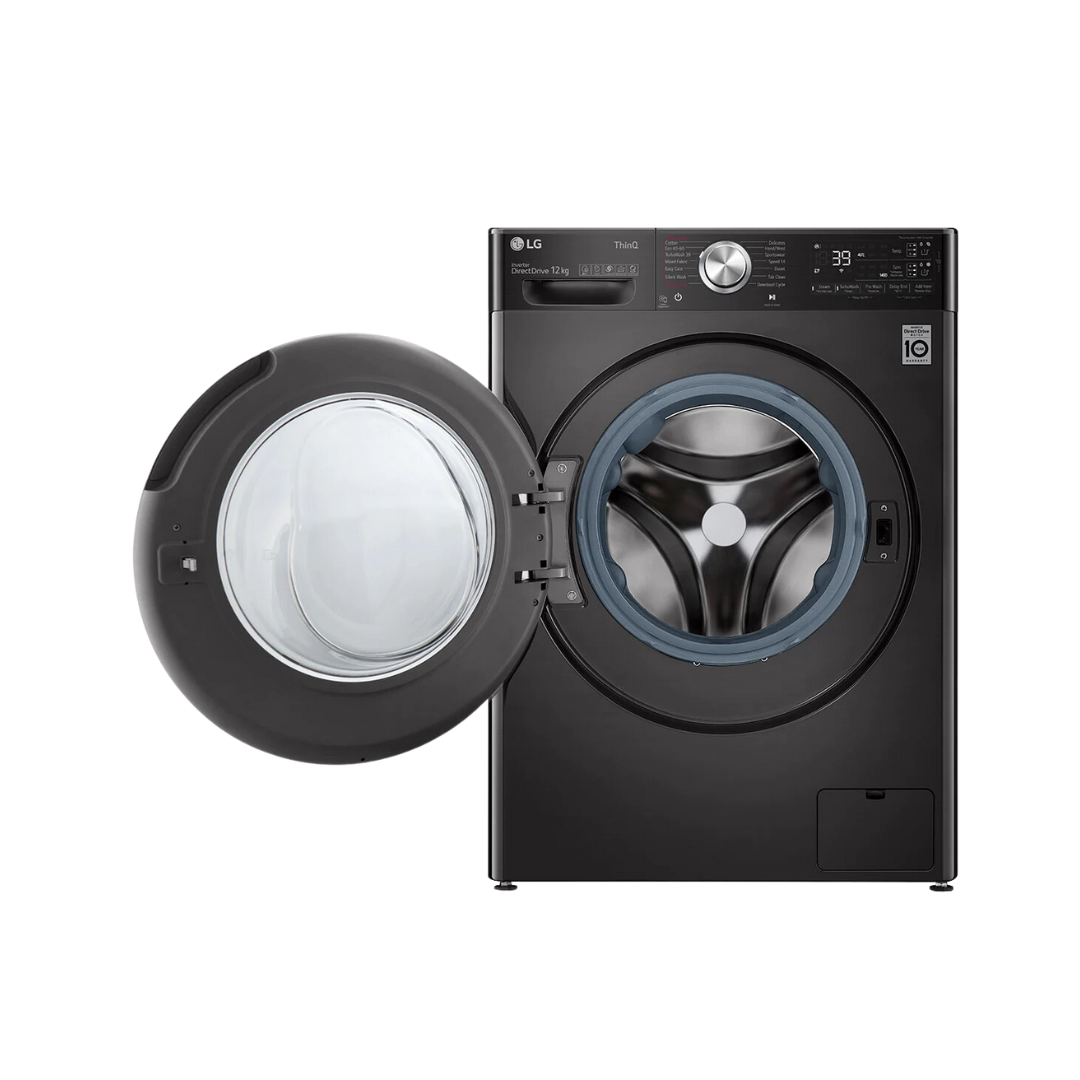 LG Washing Machine, 12/8Kg, Washer & Dryer Combo, Fully Automatic, Front Load, Matte Black