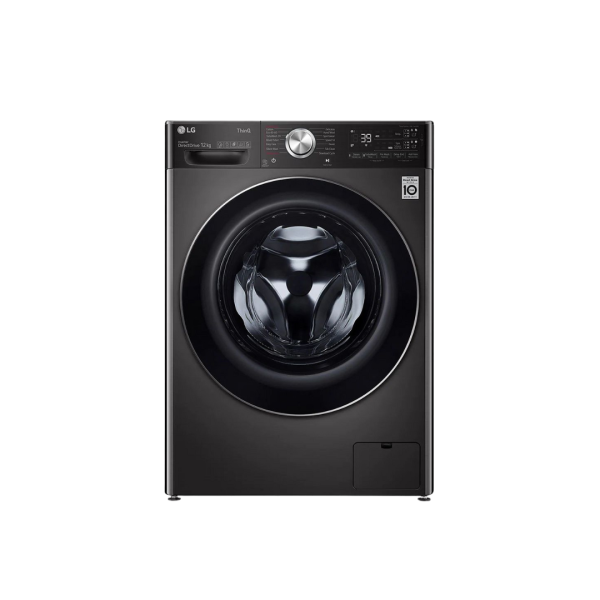 LG Washing Machine, 12Kg, Full Auto Front Load Wash Only, Matte Black