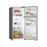 LG Fridge 395L, 2 Door Top Mount Freezer No Frost (Frost Free), Black Steel