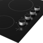 BEKO Built-In Hob,  60cm, 2 x 180mm & 1700W, 4 Vitroceramic  Plate Hob On Black Glass Side