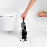 BRABANTIA Renew Toilet Accessory Set Of 3 Brilliant Steel