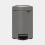 BRABANTIA Pedal Bin New Icon, 3L Mineral Concrete Grey