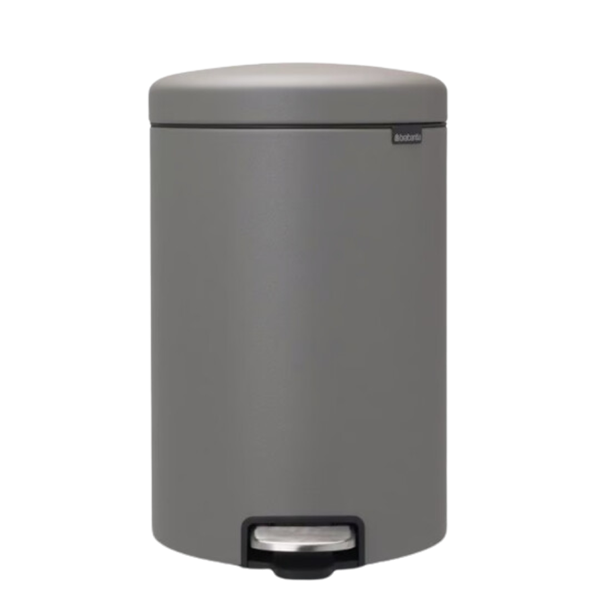 BRABANTIA Pedal Bin New Icon, 20L Mineral Concrete Grey