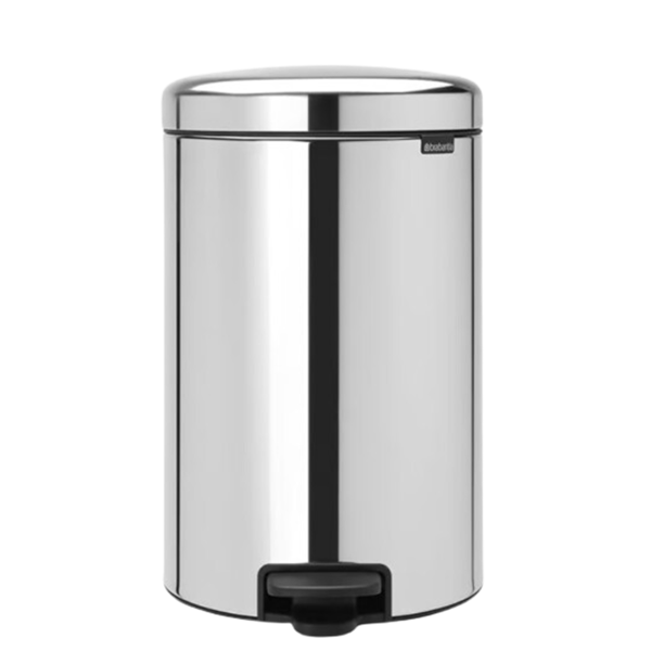 BRABANTIA Pedal Bin New Icon, 20L Brilliant Steel