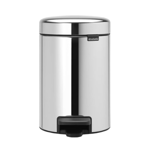 BRABANTIA Pedal Bin New Icon, 3L Brilliant Steel