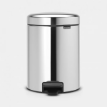 BRABANTIA Pedal Bin New Icon, 5L Brilliant Steel