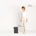 BRABANTIA Pedal Bin New Icon, 12L Brilliant Steel