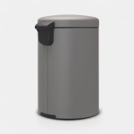 BRABANTIA Pedal Bin New Icon, 20L Mineral Concrete Grey