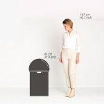 BRABANTIA Push Bin 60L Brilliant Steel