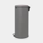 BRABANTIA Pedal Bin New Icon, 30L Mineral Concrete Grey