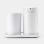 BRABANTIA Renew Bathroom Accessory Set Of 3 White