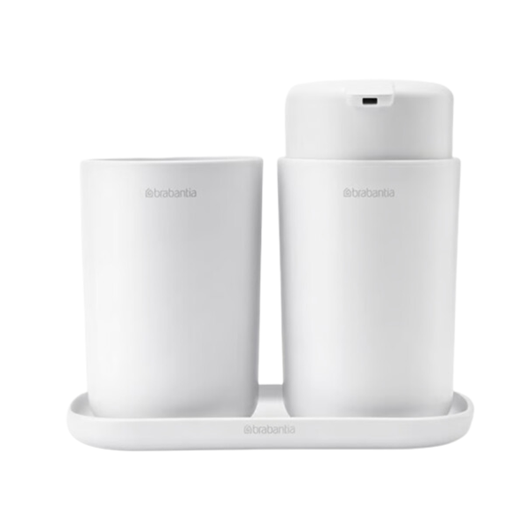 BRABANTIA Renew Bathroom Accessory Set Of 3 White