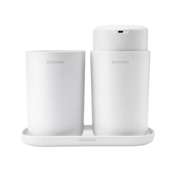 BRABANTIA Renew Toilet Accessory Set Of 3 White