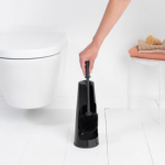 BRABANTIA Renew Toilet Accessory Set Of 3 Matt Black