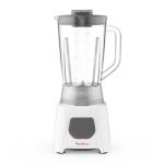 MOULINEX Table Top Blender, 1.5L, 3 in 1, with Grinder & Chopper, 450W, White