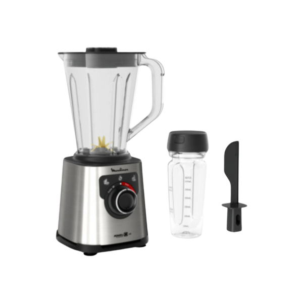 MOULINEX Table Top Blender, 1.5L, 2 in 1, with Grinder, 200W