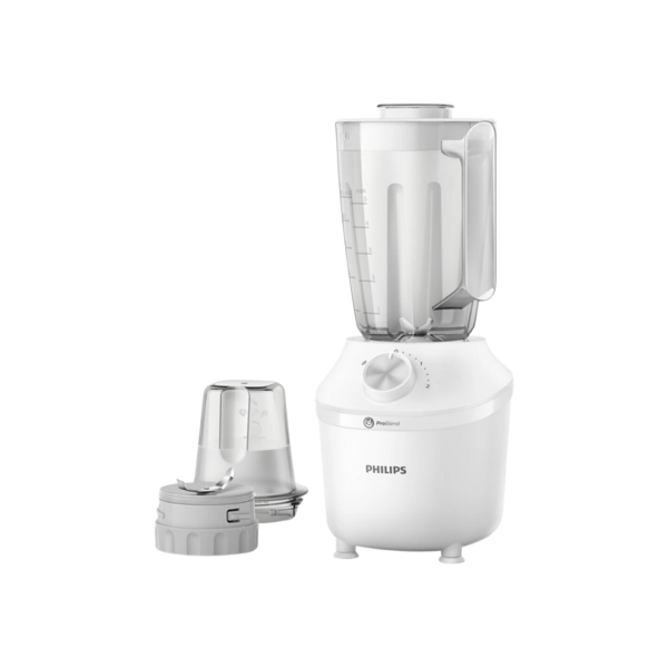 PHILIPS Table Top Blender, 1.9L, 2 in 1, with Mill, 450W, White Grey