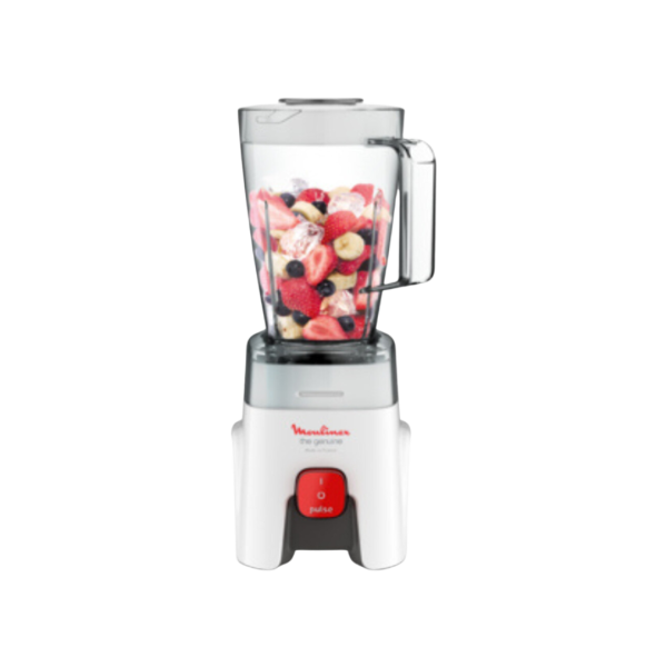 MOULINEX Table Top Blender, 1.75L, 2 in 1, with Grinder, 500W, White