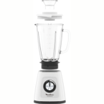 MOULINEX Table Top Blender, 1.75L, 3 in 1, with Grinder & Grater, Glass Jar, 700W, White