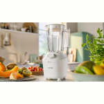 PHILIPS Table Top Blender, 1.9L, 2 in 1, with Mill, 450W, White Grey